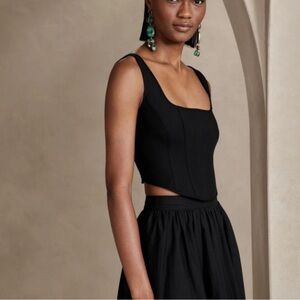 Banana Republic Women’s Laurel Black Cropped Corset 12 NWT